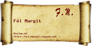 Fél Margit névjegykártya
